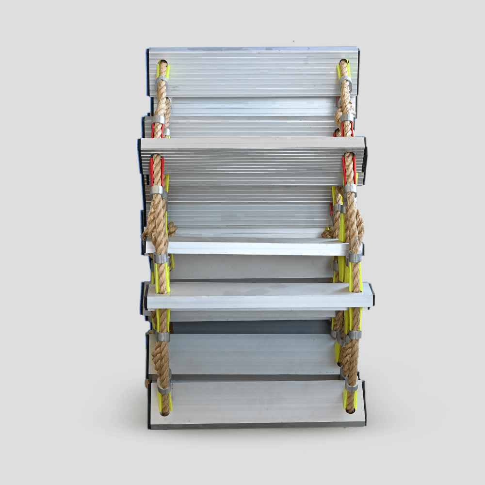aluminum embarkation strona3 - DREWIL ENTERSHIP - Pilot and Embarkation ladders. aluminum embarkation ladder front view by Drewil Entership