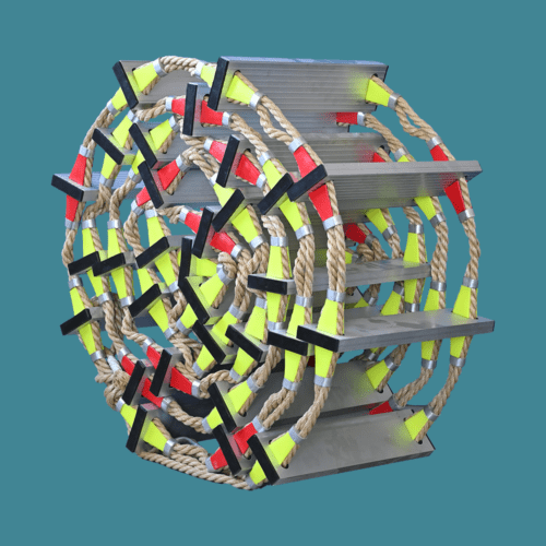 aluminum embarkation ladder perspective view by Drewil Entership